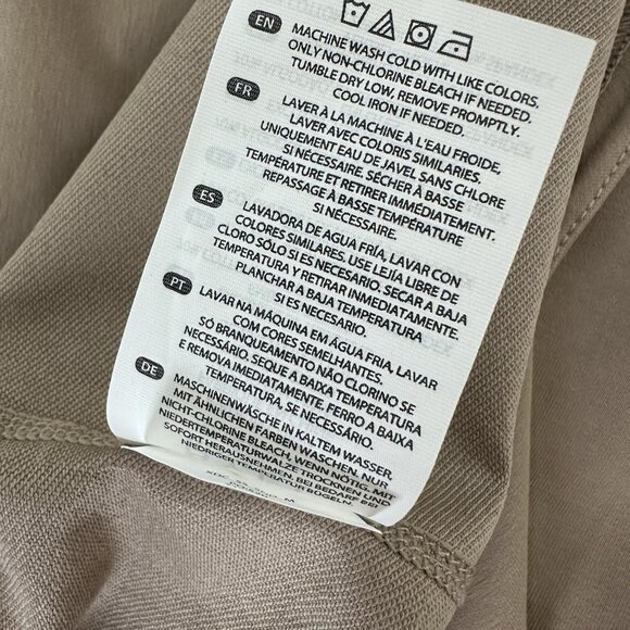 BYLT Premium Basics Drop Cut Lux Short Sleeve Stretch Shirt Medium Fawn Tan - Picture 8 of 10